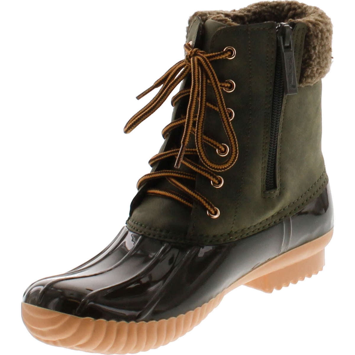 side zip duck boots