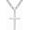 Silver Figaro Chain 18in, variant on 18K Gold Over 925 Sterling Silver Cross Necklace for Men/Women, Stainless Steel Cuban/Rope Chain Cross Pendant 18-24 inch, Religious Jewelry Gifts for Men
