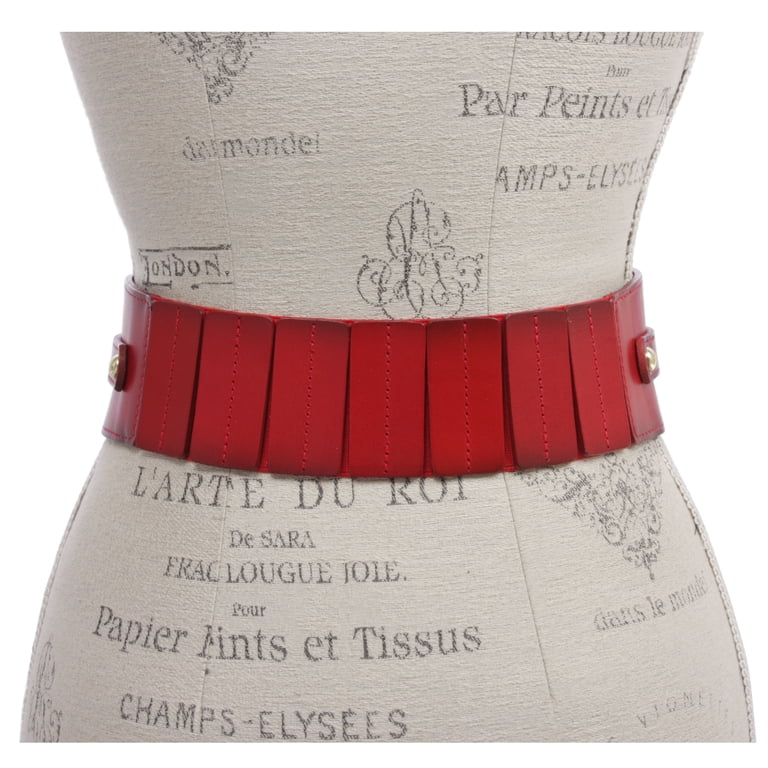 High Waist Elastic Linked Cowhide Stretch Tapered Comfort Leather Belt Beltiscool Women main image 3