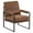 Brown, variant on Ktaxon Accent Chair Lounge Armchair Modern Linen Fabric Upholstered Single Sofa with Black Coated Metal Frame Creamy White and Brown