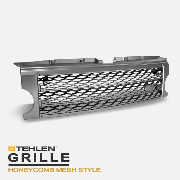 Stehlen 642167820079 Honeycomb Mesh Front Hood Bumper Grille - Gray For 2005-2009 Land Rover LR3 Discovery