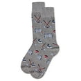 thumbnail image 6 of MeMoi Men's "Hockey Lovers" Rayon from Bamboo Blend Novelty Crew Sock - Mens - Male, 10-13, Light Blue, 6 of 7