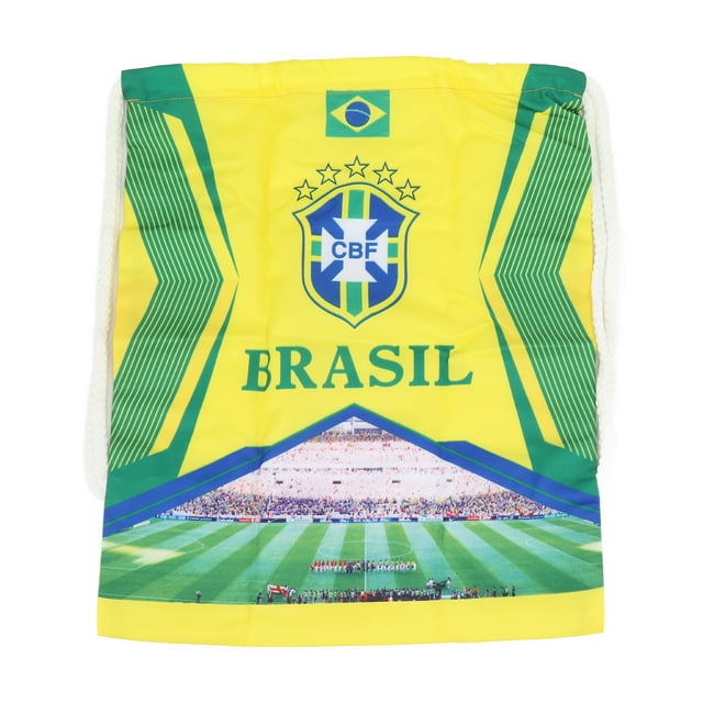 Bolsa de tela con cordón para fútbol, plegable, impermeable, con bolsillo para guardar artículos de fútbol para la ceremonia conmemorativa de la Copa del Mundo de Brasil.