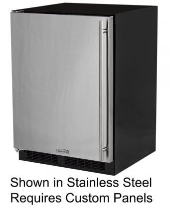 AGA Marvel 25OiM-SS-F-R Outdoor Under-Counter Crescent Ice Machine Right Hinge Stainless Steel Door 15-Inch