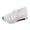 White, variant on Women's Breathable Mesh Floral Sneakers – Embroidered Slip On Chunky Platform Shoes with Hidden Wedge Heel