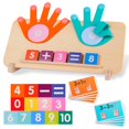 thumbnail image 1 of Juguetes Montessori para niños de 3 a 5 años Manipuladores educativos de matemáticas Juguetes de aprendizaje para niños pequeños de 3 a 5 años Bloques de conteo de números Juguetes para niños Escuela, 1 of 6