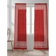 thumbnail image 2 of Sheer Curtains 84 Inches Long 2 Panels Set for Living Room, Red Retro Greek Key Semi Sheer Curtains for Windows, Geometric Greece Ancient Rustic Voile Window Treatments Rod Pocket Curtain, 2 of 7