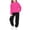 Hot Pink1, variant on Sweatsuit for Kids Long Sleeve Hoodie Drawstring Pockets Jogger Sweatpants Workout Sports Tracksuit Outfit