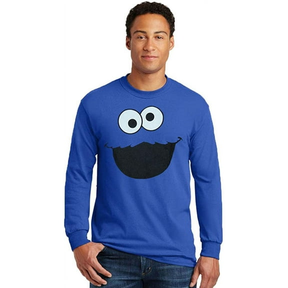 Sesame Street Cookie Monster Face Long Sleeve T-Shirt