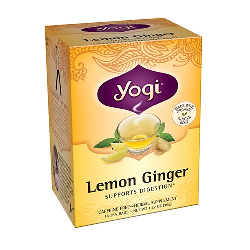 Yogi Lemon Ginger Herbal Supplement Tea Bags 16 Ea