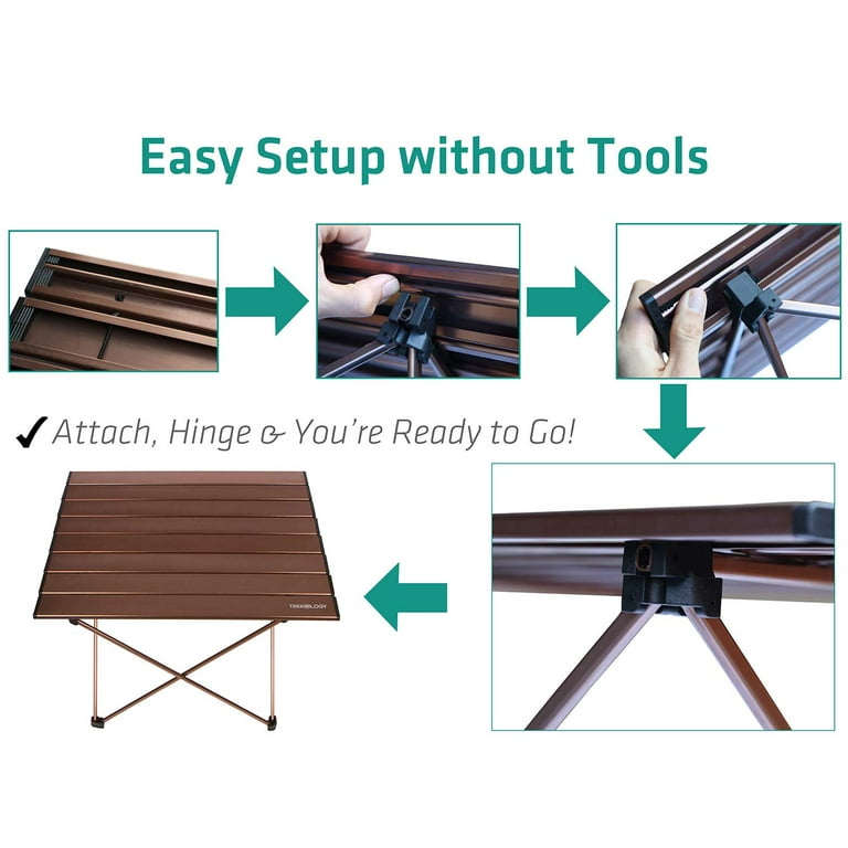 Trekology Small Folding Camping Table Lightweight Portable Table for Outdoor