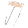 thumbnail image 5 of KAKOWELY Hanging Meat Hooks 2Pcs T-Shaped Stainless Steel for Home Use Meat Processing Butcher Tool, 5 of 8