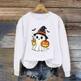 thumbnail image 4 of Neewe Women's Halloween Printed Crew Neck Sweatshirt Loose Soft Long Sleeve Pullover Casual Tops, 4 of 4
