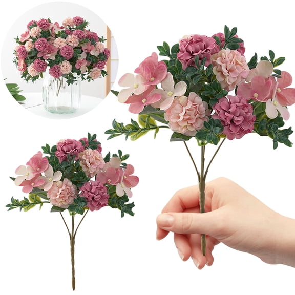 Clearance Sale! Artificial Flower 16 Heads Silk Hydrangea Flower Bouquet Home Decoration Artificial Flowers Practical Home Decor