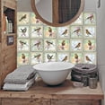 thumbnail image 2 of ZHAOCHENG 10 Pegatinas de pared de azulejos de simulación 3D impermeables, autoadhesivas, murales de flores, decoración de pared, hogar, cocina, baño, dormitorio, decoración de habitación de niños al, 2 of 5