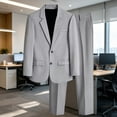 thumbnail image 4 of StSilkitty Men's 2 Piece Outfits Long Sleeve 2 Buttons Blazer and Pants Sets Lightweight Soft Comfy Outfit, 4 of 5
