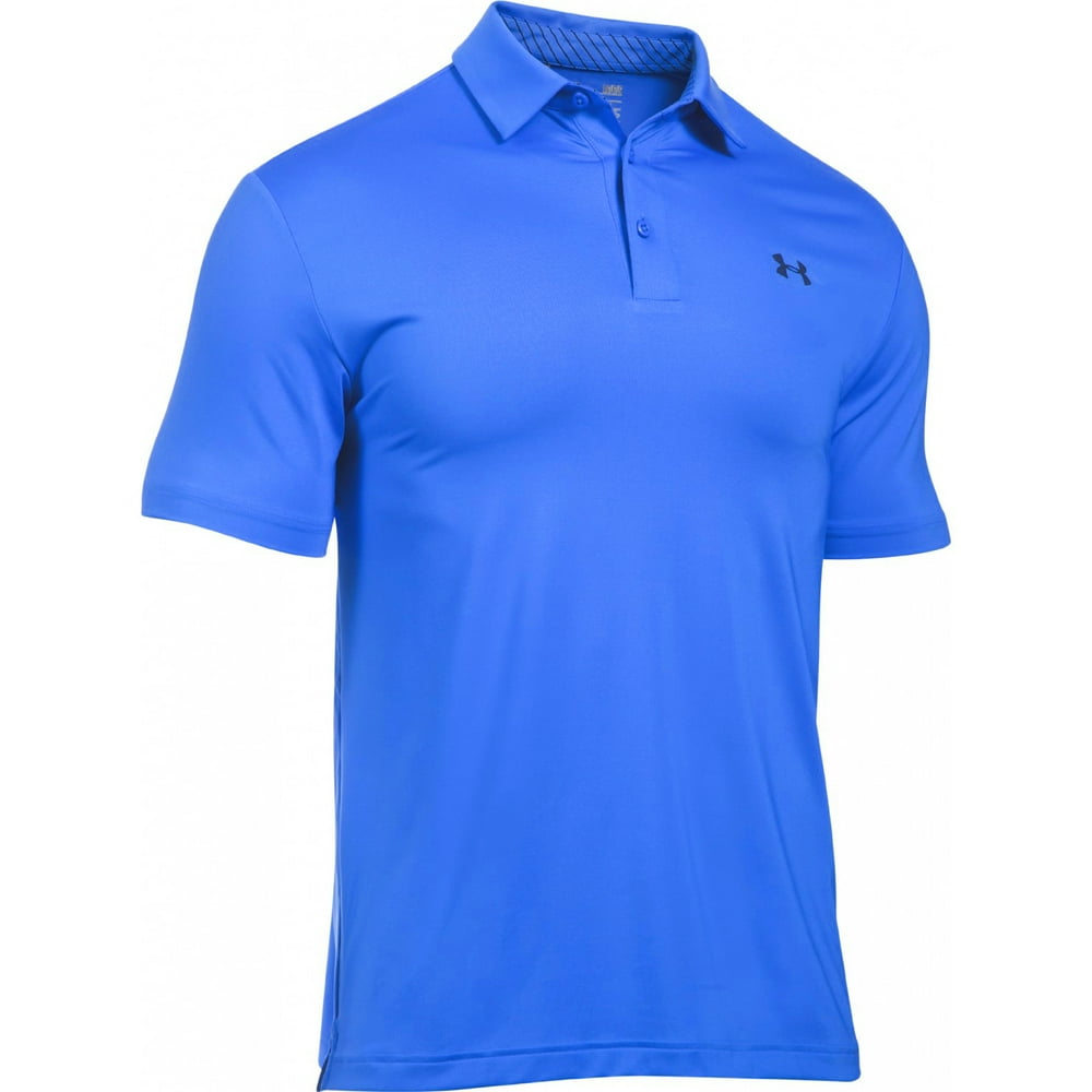 NEW Under Armour Playoff Solid Jordan Spieth Brilliant Blue Large Golf Shirt