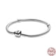 thumbnail image 3 of Hebilla de cubo clásica de Plata de Ley 925, pulsera con hebilla en forma de corazón, compatible con abalorios originales, joyería artesanal, gran oferta, 3 of 4