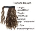 thumbnail image 3 of 14 Inch Ponytail Hair Extension Short Curly Wavy Wrap Around Pony Tail Natural Fluffy Synthetic Hairpiece, 3 of 7