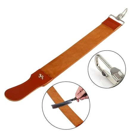 Genuine Leather Strop Strap Barber Straight Razor Folding Knife Shave Sharpener Sharpening Belt, Sharpening Strop, Shaving