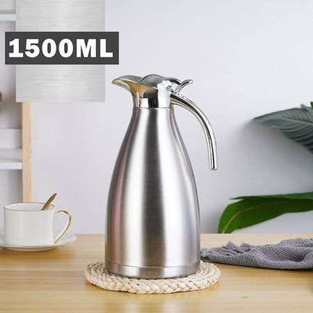 

Stainless Steel Insulated Double Layer Coffee Jug Thermal Pot 2L