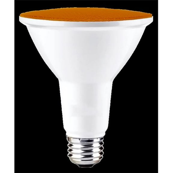 Bulbrite 861907 15W PAR38 Shape Flood Wet Dimmable LED Bulb, Amber - Pack of 2