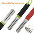thumbnail image 2 of Fishing Hook Sharpener Sharp Anti-skid Portable Three Grooves Diamond Stone Fishing Hook Grinding File for Camping, 2 of 7