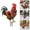 Brown, variant on Chicken Insert Lifelike Chicks Wearing Christmas Hats Colorful Decorative Farm Animals For Outdoor Decoration