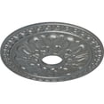 thumbnail image 3 of Ekena Millwork 18"OD x 3 1/2"ID x 1 3/8"P Warsaw Ceiling Medallion (Fits Canopies up to 3 1/2"), Hand-Painted Platinum, 3 of 6