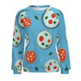 thumbnail image 7 of Fun Pizza Womens Oversized Sweatshirts Hoodies Crewneck Casual Tops Comfy FallWinter Clothes 2024, 7 of 7