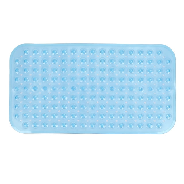 Alfombrilla de ducha para bañera de PVC que evita resbalones y agujeros de drenaje, alfombrilla flexible para suelo de baño, para uso doméstico o hotel, tra