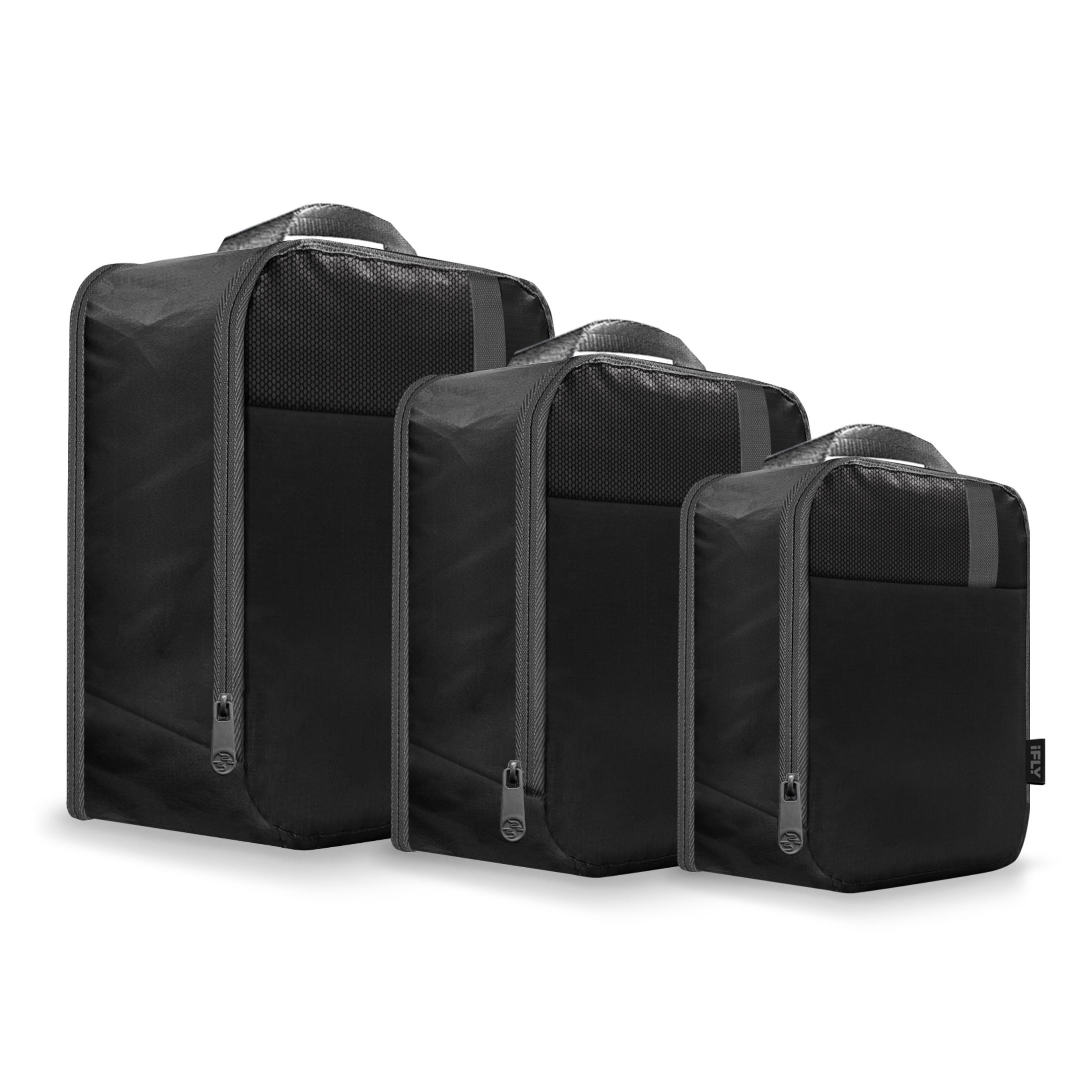 iFLY Expandable Packing Cubes 3-Piece Set, Black photo 1