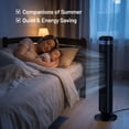 thumbnail image 6 of Atilioo Tower Fan with Remote, 35" Bladeless Standing Floor Fan with 5 Speeds, 64° Oscillation,12H Timer, Quiet Operation & Sleep Mode, Black, 6 of 9