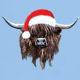 thumbnail image 3 of CafePress - Highland Cow Santa Hat Xmas T Shirt - Men's Classic Graphic T-Shirt, 3 of 4