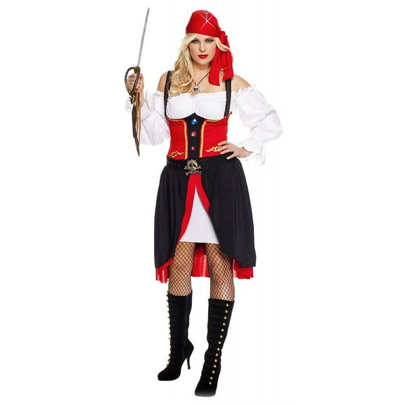 Music Legs Women's Jewel of the Night Adult Costume - Plus Size 1X/2X