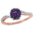 thumbnail image 3 of Star K � Round 7mm Simulated Alexandrite Bypass solitaire engagement promise ring, 3 of 9