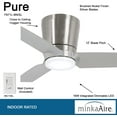 thumbnail image 2 of Ceiling Fan With Light Kit 8.75 Inches Tall By 48 Inches Wide-Brushed Nickel/Silver Finish-Silver Blade Color Minka Aire Fans F671l-Bn/Sl, 2 of 8