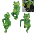 thumbnail image 4 of Hyasfey Planter Frog Figurine Resin Frog Flowerpot Decoration Flower Pot Edge Hanging Frog for Garden Potted Plants Bonsai, 4 of 7