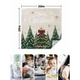 thumbnail image 4 of Rustic Christmas Cloth Napkins Set of 8 Reusable Dinner Napkins, Snowflake Xmas Christmas Tree Cocktail Napkin Washable Table Napkins for Wedding/Holiday Party/Baby Shower 20"x20", 4 of 7