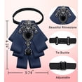 thumbnail image 3 of Womens Tie Pre Tied Adjustable Ribbon Rhinestone Bow Ties for Women Daily Party School Uniform yingchongjiaju, 3 of 6