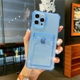 thumbnail image 1 of Clear Shockproof Wallet Card Holder Case For iPhone 13 12 11 Pro Max Case For iPhone X XS Max XR 7 8 Plus SE Soft Silicone Cover, 1 of 7