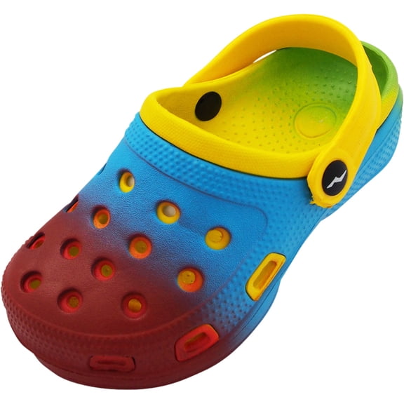 Norty Boys & Girls Tie Dye Clog Sandal with Backstrap - Runs 2 Sizes Small