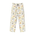 thumbnail image 6 of Uemuo Rabbit And Milk Tea Pattern Men's Wide Leg Palazzo Lounge Pants with Pockets Light Weight Loose Comfy Casual Pajama Pants-X-Large, 6 of 9