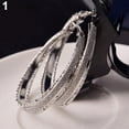 thumbnail image 2 of ZEUS Women's Vintage Alloy Dull Polish Drop Ear Round Big Circle Hoop Earrings Jewelry, 2 of 3
