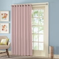 thumbnail image 2 of Sun Zero Bartlett Grommet Room Darkening Extra Wide Patio Curtain Panel, 100"x84", Blush Pink, 2 of 7