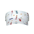 thumbnail image 2 of Kdxio Nautical Lighthouse Sailboat Print Sun Visor Hat Golf Visor Adjustable Velcro Outdoor Sports Cap For Men Women, 2 of 7