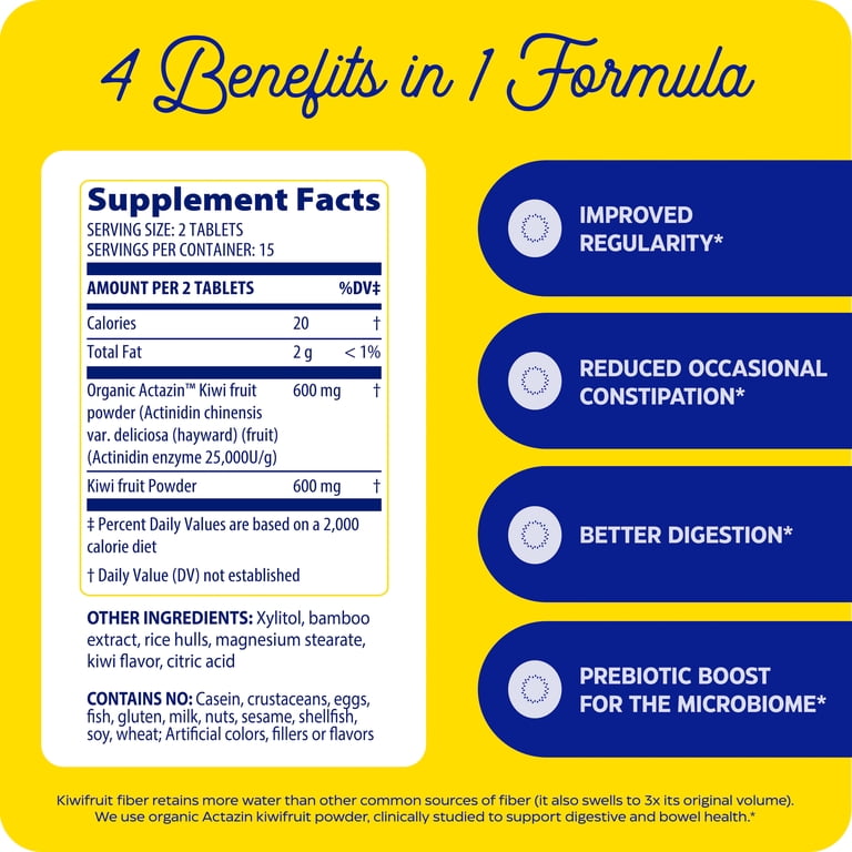Enzymedica Kiwi Regularity - Human Enzyme Formula Supplement for
