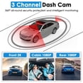 thumbnail image 2 of DVR para coche Dash Cam TeqHome de 3 canales 2K con gran angular de 140°, 2 of 7