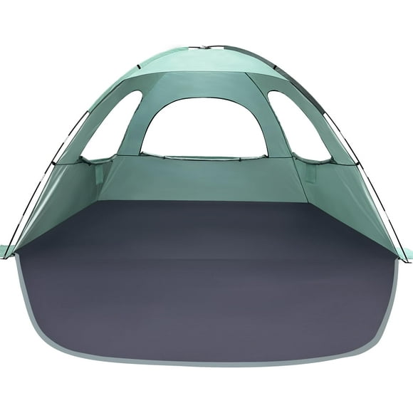 Carpa de playa WhiteFang, verde menta, para 8 personas, protección UV50+