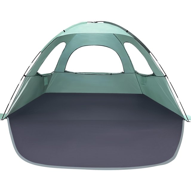 Carpa de playa WhiteFang, verde menta, para 8 personas, protección UV50+